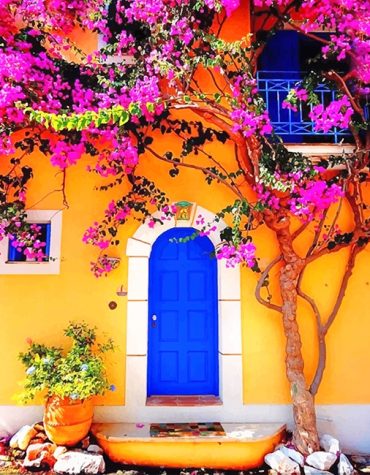Greek Blue Door Paint By Numbers