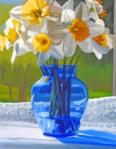 Blue Vase Paint By Numbers