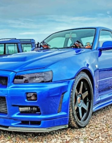 Nissan GTR Sports Car Paint By Numbers