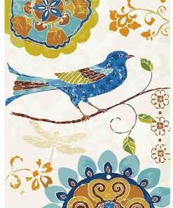 Blue Pigeon Bird Art Paint By Numbers