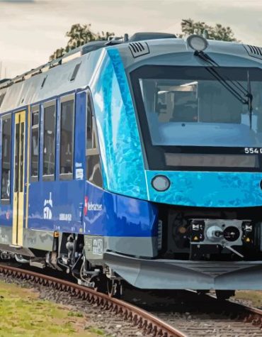 Blue Engine in Germany Paint By Numbers