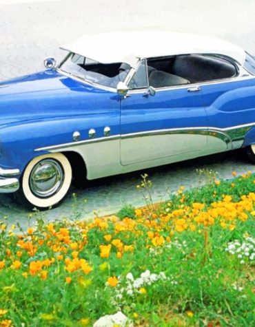 Blue Muscle Car Paint By Numbers