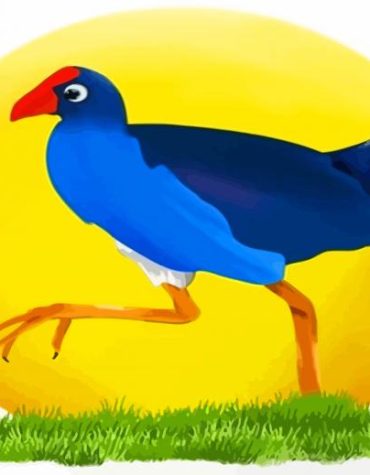Blue Pukeko Artistry Paint By Numbers