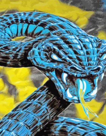 Blue Snake Artistry Paint By Numbers