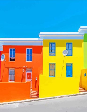 Colorful Bo Kaap Buildings Paint By Numbers