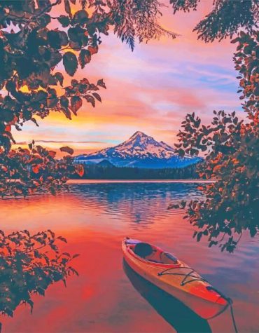 Sunset Boat Serenity Paint By Numbers