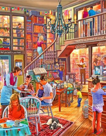 Books Library Paint By Numbers