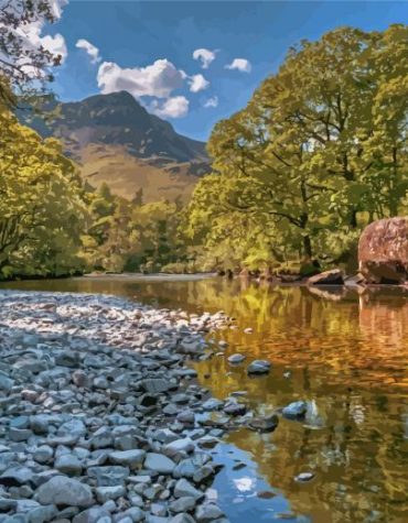 Borrowdale Water Landscape Paint By Numbers