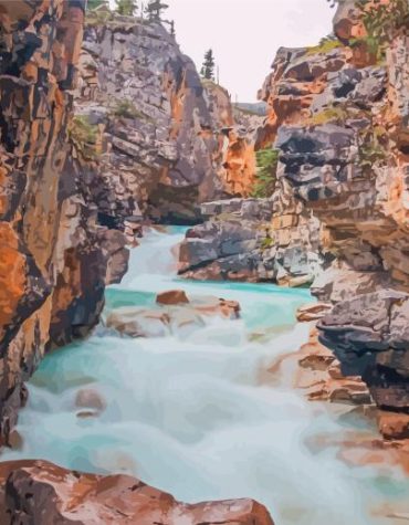 Canadian Glacier Scenery Paint By Numbers