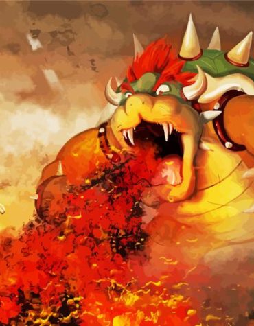 Bowser Mario Video Games Paint By Numbers