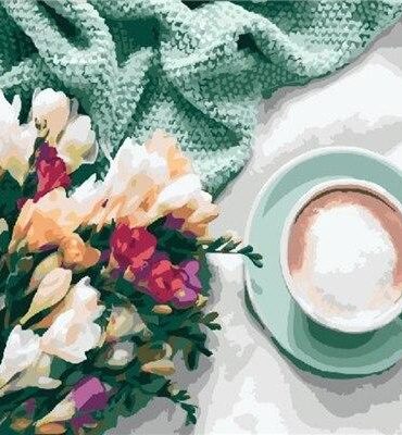 Morning Coffee Flowers Paint By Numbers