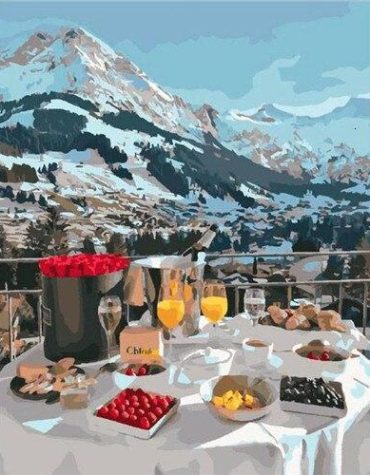 Alps Breakfast Scene Paint By Numbers
