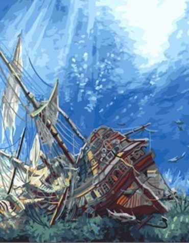Ocean Shipwreck Paint By Numbers