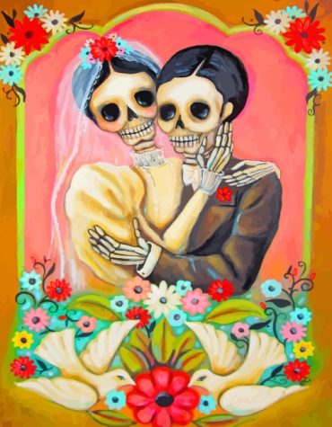 Skull Couple Love Paint By Numbers