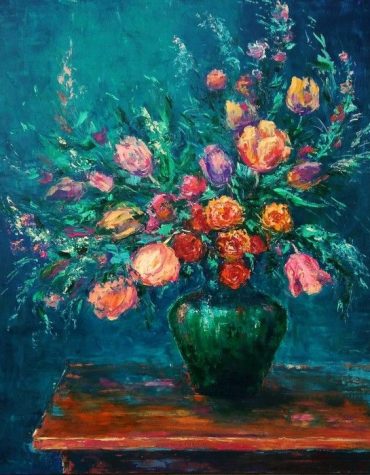 Brilliant Tulips in Vase Paint By Numbers