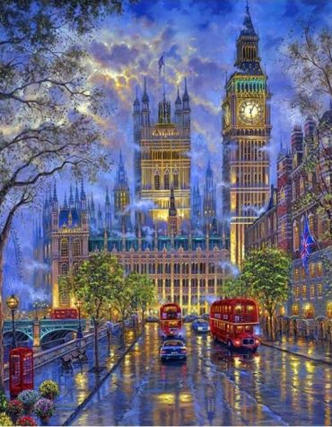 London Night Skyline Paint By Numbers