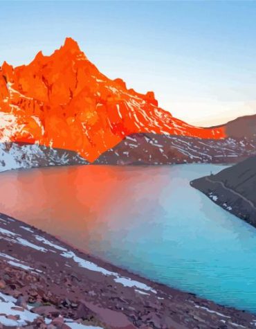 Sunset over Broken Top Paint By Numbers