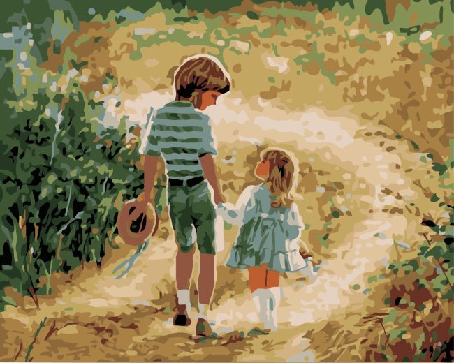 Brother and Sister Childhood Paint By Numbers