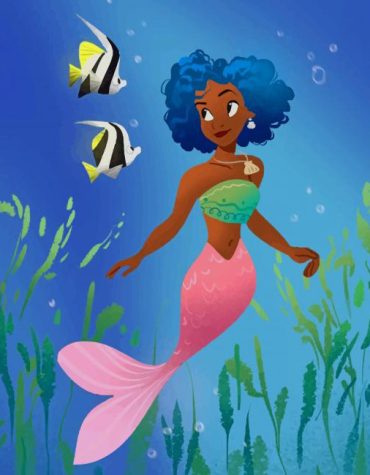 Brown Disney Mermaid Paint By Numbers