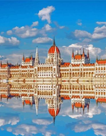Budapest Parliament Skyline Paint By Numbers