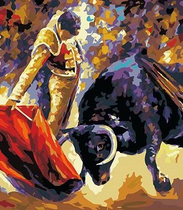 Matador and Bull Fight Paint By Numbers