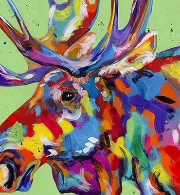 Colorful Bull Moose Paint By Numbers