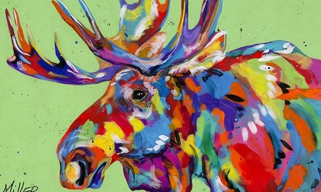 Colorful Bull Moose Paint By Numbers