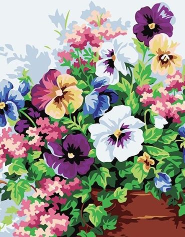 Butterflies and Flowers Paint By Numbers