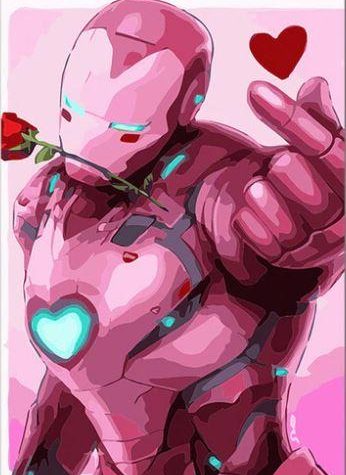 Romantic Iron Man Heroes Paint By Numbers