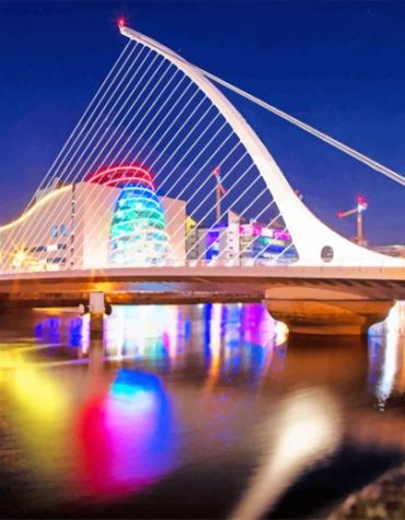 Samuel Beckett Bridge Night Scene Paint By Numbers