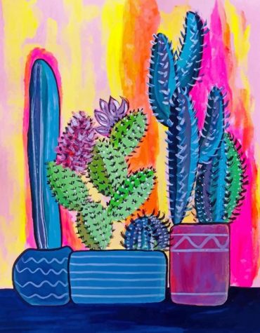 Cactus Succulent Pot Paint By Numbers