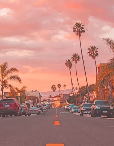 Los Angeles Sunset View Paint By Numbers