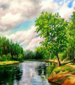 Serene Green Forest Paint By Numbers