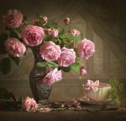 Pink Camellia Paint By Numbers