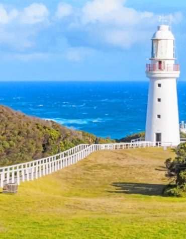 Cape Otway Lighthouse Scenic Paint By Numbers