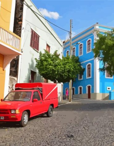 Colorful Cape Verde Architecture Paint By Numbers