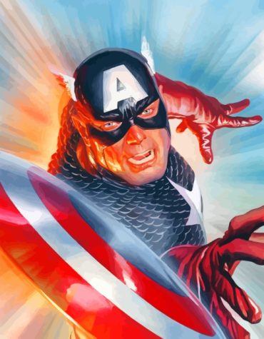 Marvel Superhero Captain America Paint By Numbers