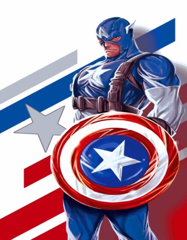 Superhero Captain America Paint By Numbers