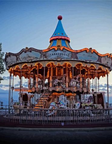 Mount Tibidabo Carrousel Paint By Numbers