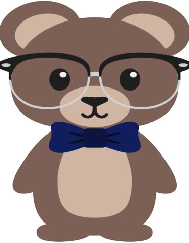 Cartoon Bear With Glasses Paint By Numbers