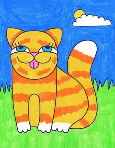 Cartoon Cat Picture Paint By Numbers