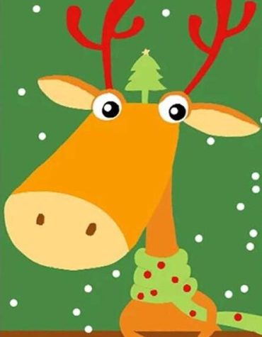 Cartoon Elk Animal Paint By Numbers