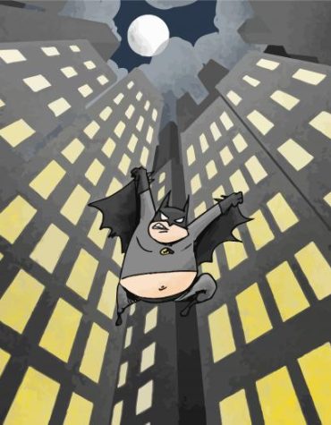 Fat Batman Cartoon Paint By Numbers