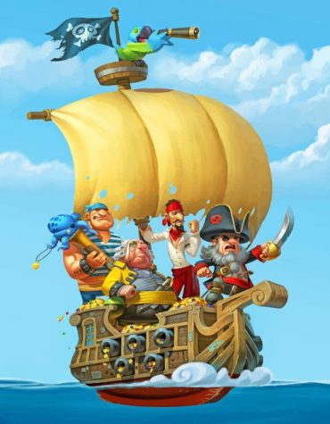 Cartoon Pirate Adventure Paint By Numbers