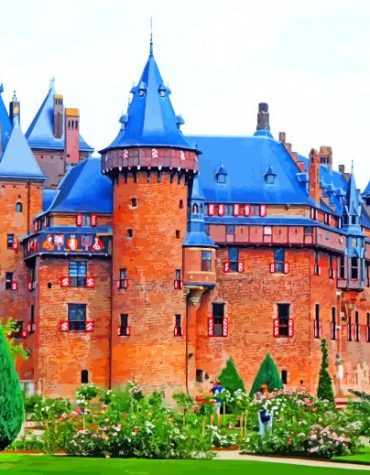 De Haar Castle Architecture Paint By Numbers