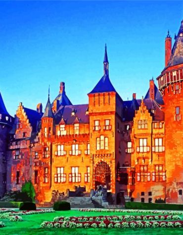 De Haar Castle Architecture Paint By Numbers