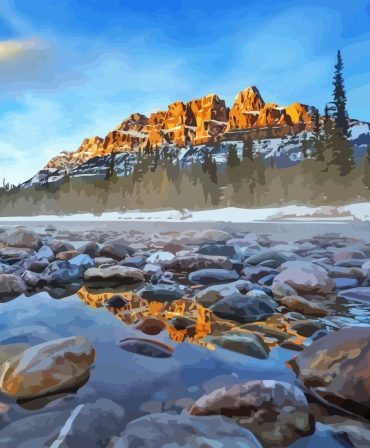 Castle Mountain Alberta Paint By Numbers