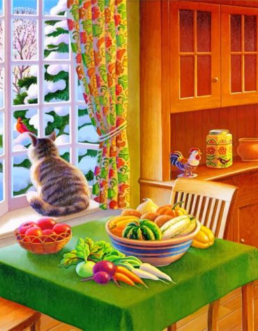 Kitten by the Window Paint By Numbers