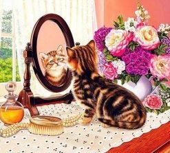 Cat Reflection Magic Paint By Numbers