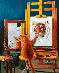 Cat and Tiger Paint By Numbers
